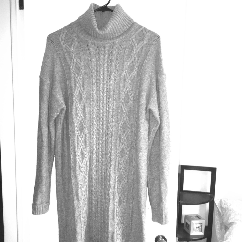J. Crew Cable Turtleneck Sweater Dress